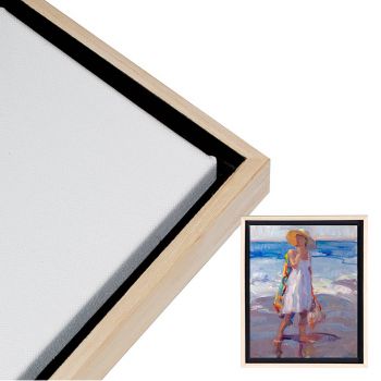 Illusions Floater Frame, 24"x24" Natural - 1-1/2" Deep