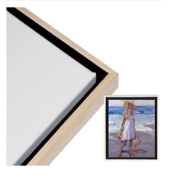 Illusions Floater Frame 6x6" Natural/Black for 3/4" Canvas