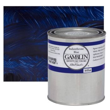 Gamblin Artist's Oil Color 16 oz Can - Indanthrone Blue