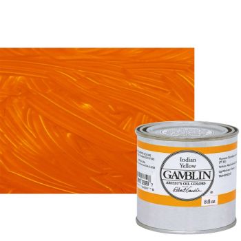 Gamblin Artist's Oil Color 8 oz Can - India Yellow