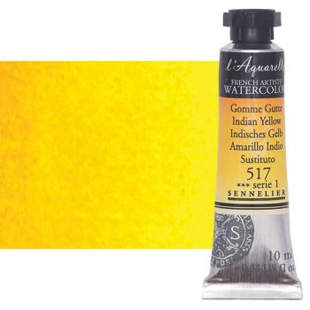Sennelier l'Aquarelle Artists Watercolor - Indian Yellow, 10ml Tube