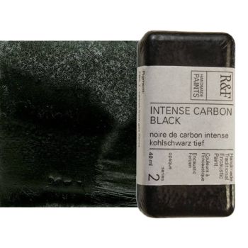 R&F Encaustic Handmade Paint 40 ml Block - Intense Carbon Black