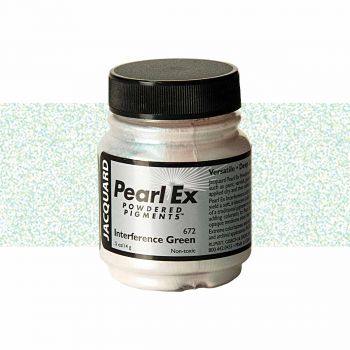 Jacquard Pearl-Ex Powder Pigment 1/2 oz Jar Interference Green