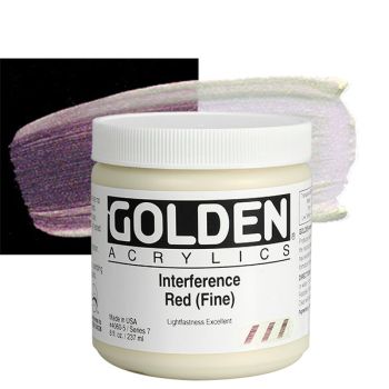 GOLDEN Heavy Body Acrylics - Interference Red, 8oz Jar