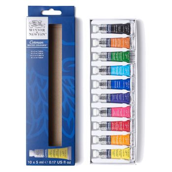 Winsor & Newton Cotman Watercolor 5 ml Introduction Set of 10