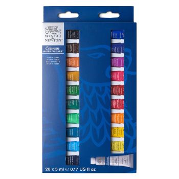 Winsor & Newton Cotman Watercolor 5 ml Introduction Set of 20