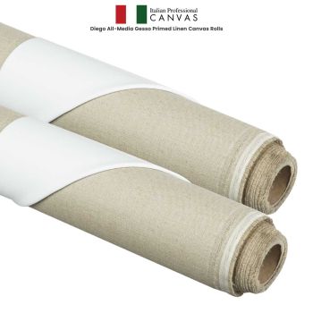 Diego All-Media Gesso Primed Professional Linen Canvas Rolls