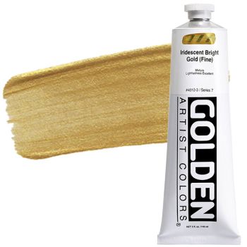 GOLDEN Heavy Body Acrylics - Iridescent Bright Gold, 5oz Tube