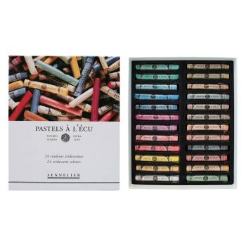 Sennelier Extra Soft Pastel Cardboard Box Set of 24 - Iridescent Colors, Standard