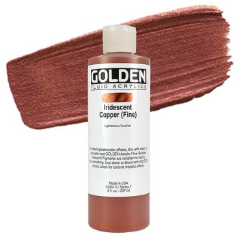 Golden Fluid Acrylic 8 oz Bottle - Iridescent Copper (Fine)