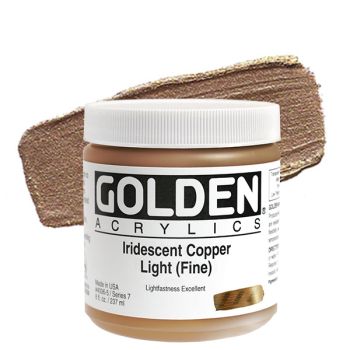 GOLDEN Heavy Body Acrylics - Iridescent Copper Light, 8oz Jar