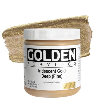GOLDEN Heavy Body Acrylics - Iridescent Gold Deep, 8oz Jar