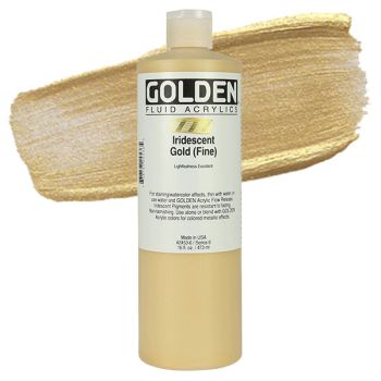 GOLDEN Fluid Acrylics Iridescent Gold (Fine) 16 oz