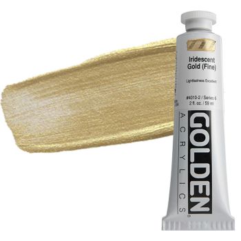 GOLDEN Heavy Body Acrylics - Iridescent Gold, 2oz Tube