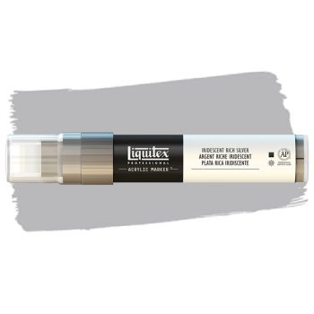 Liquitex Professional Paint Marker Wide (15mm) - Iridescent Rich Silver