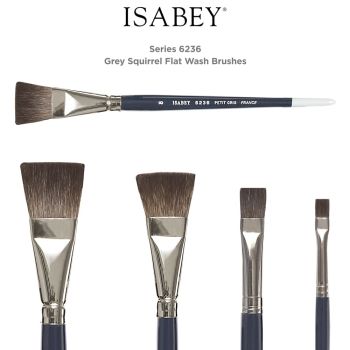 Isabey Series 6236 Squirrel Flat Watercolor Brushes