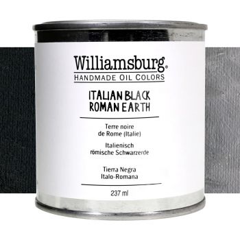 Williamsburg Handmade Oil Paint - Italian Black Roman Earth, 237ml Can