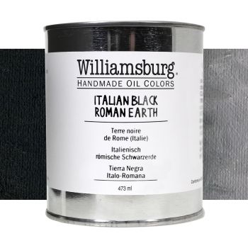 Williamsburg Oil Color 473 ml Can Italian Black Roman Earth