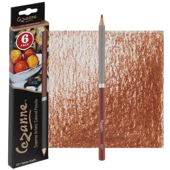 Cezanne Premium Colored Pencils - Italian Earth, Box of 6