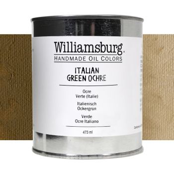 Williamsburg Handmade Oil Paint - Italian Green Ochre, 473ml Can