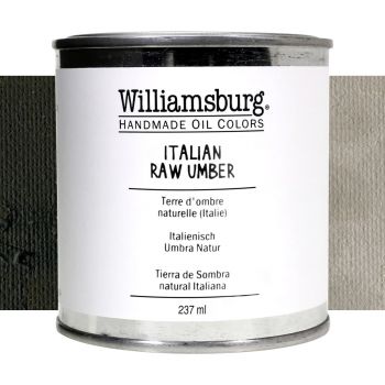 Williamsburg Handmade Oil Paint - Italian Raw Umber, 237ml Can