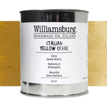 Williamsburg Handmade Oil Paint - Italian Yellow Ochre, 473ml Can