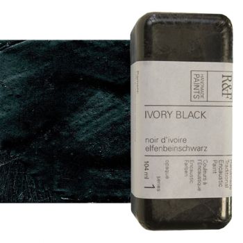 R&F Encaustic Handmade Paint 104 ml Block - Ivory Black