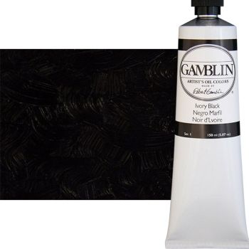Gamblin Artist's Oil Color 150 ml Tube - Ivory Black