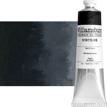 Williamsburg Handmade Oil Paint - Ivory Black, 150ml Tube