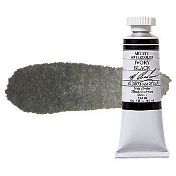 M. Graham Artists' Watercolor 15ml - Ivory Black