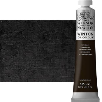 Winton Oil Color 200ml Tube - Ivory Black