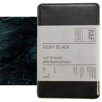 R&F Encaustic Handmade Paint 333 ml Block - Ivory Black