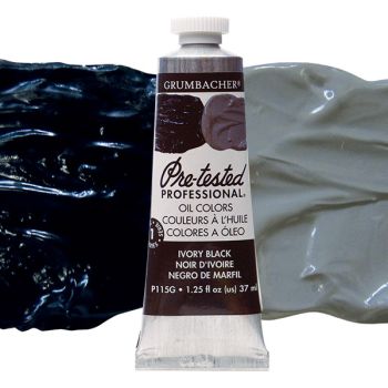 Grumbacher Pre-Tested Oil Color 37 ml Tube - Ivory Black