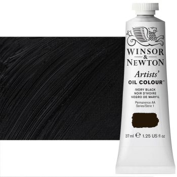 Winsor & Newton Artists' Oil Color 37 ml Tube - Ivory Black