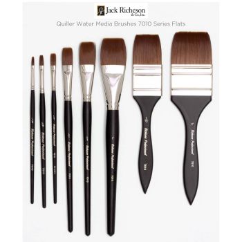 Richesons Quiller Water Media Brushes 7010 Series Flats