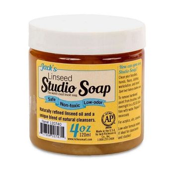 Jack's Linseed Studio Soap, 4oz Jar (120ml)