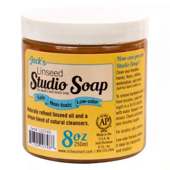 Jack's Linseed Studio Soap, 8oz Jar (250ml)