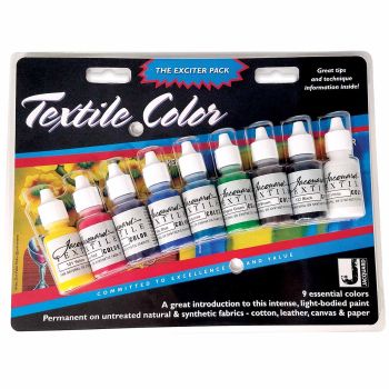 Jacquard Permanent Textile Exciter Pack - 15 ml (Set of 9)