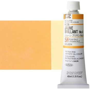 Holbein Extra-Fine Artists' Oil Color 40 ml Tube - Jaune Brilliant No.4
