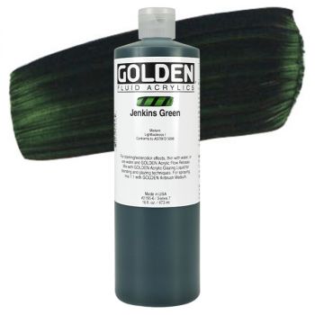 GOLDEN Fluid Acrylics Jenkins Green 16 oz