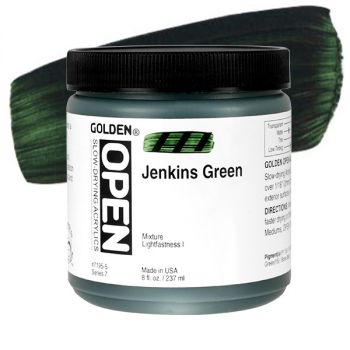 GOLDEN Open Acrylic Paints Jenkin's Green 8 oz