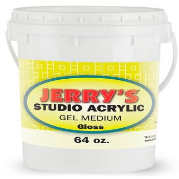 Studio Acrylic Gloss Gel Medium 64oz Jerry's Mediums, 1/2gallon
