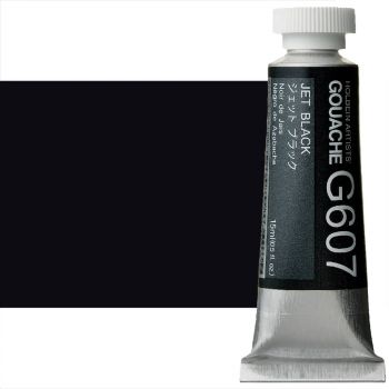 Holbein Artists' Gouache 15 ml Tube - Jet Black