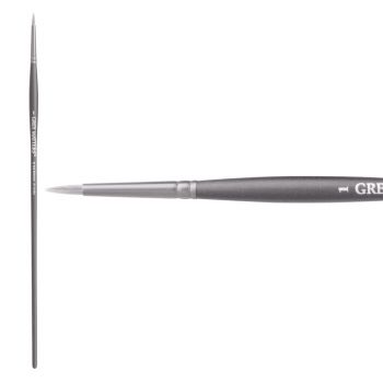 Jack Richeson Grey Matters Series 9821 Long Handle Sz 1 Round Synthetic Acrylic Brush