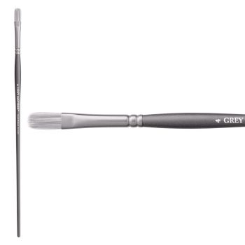 Jack Richeson Grey Matters Series 9823 Long Handle Sz 4 Filbert Synthetic Acrylic Brush