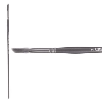 Jack Richeson Grey Matters Series 9826 Long Handle Sz 2 Angle Synthetic Acrylic Brush