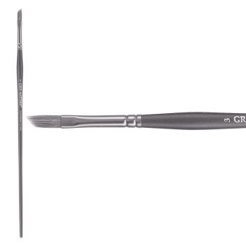 Jack Richeson Grey Matters Series 9826 Long Handle Sz 3 Angle Synthetic Acrylic Brush
