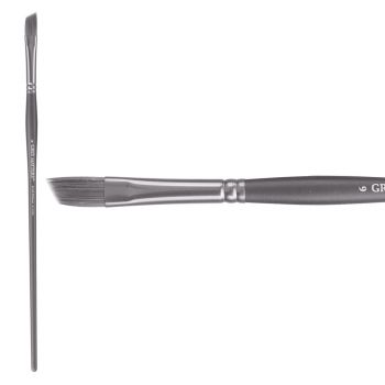 Jack Richeson Grey Matters Series 9826 Long Handle Sz 6 Angle Synthetic Acrylic Brush