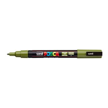 Posca Acrylic Paint Marker 0.9-1.3 mm Fine Tip Khaki Green