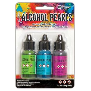Ranger Tim Holtz Alcohol Ink .5oz  Pearl Kit #2 Pack of 3